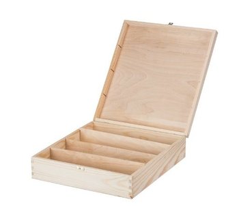Dřevěná kazeta na 4 láhve